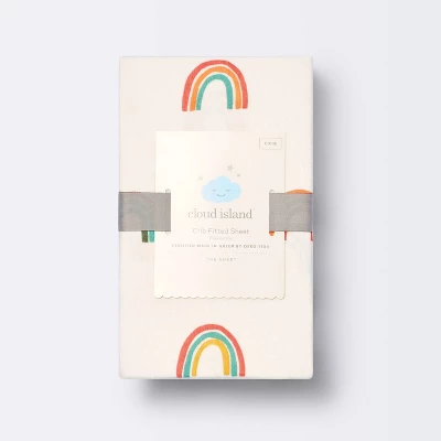 Polyester Rayon Fitted Crib Sheet - Rainbows - Cloud Island™ 5 Polyester Rayon Fitted Crib Sheet - Rainbows - Cloud Island™ - Image 3