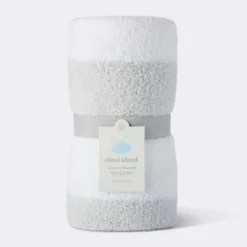 Chenille Stripe Baby Blanket - Gray And White Stripes - Cloud Island™ -Cloud Island™ GUEST 0324882f 509f 4a9b ba22 358ea19cbf70