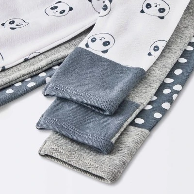 Baby Boys' 3pk Pandas Zip-Up Sleep N' Play - Cloud Island™ Heather Gray 5 Baby Boys' 3pk Pandas Zip-Up Sleep N' Play - Cloud Island™ Heather Gray - Image 3