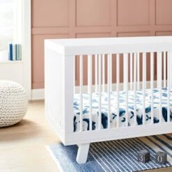 Fitted Jersey Crib Sheet Whales - Solid Blue - 2pk - Cloud Island™