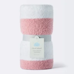 Chenille Stripe Baby Blanket - Dark Pink And White Stripe - Cloud Island™ -Cloud Island™ GUEST 1eac8331 cb46 469a af1b 7997a0ff89ee