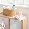 Braided Water Hyacinth With Tufted Embroidery Diaper Caddy Basket - Cloud Island™ -Cloud Island™ GUEST 219e6581 1a82 4ee3 9ccc 0ea7648a57e2