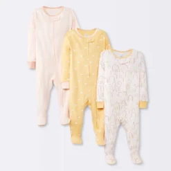 Baby Girls' 3pk Tight Fit Zip-Up Sleep N' Play - Cloud Island™ -Cloud Island™ GUEST 32f2cf14 c7ee 44d2 bed4 0e5148f651d4