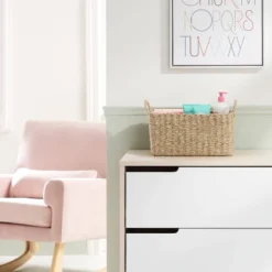 New Products 7 Woven Diaper Caddy With Dividers - Cloud Island™ Natural Woven