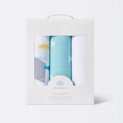 Muslin Swaddle Blankets Adventure Awaits 3pk - Cloud Island™ Light Blue -Cloud Island™ GUEST 34ef9cb0 c162 4737 b1c7 c8fd0aebe640