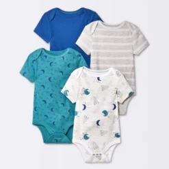 Baby 4pk Short Sleeve Bodysuit - Cloud Island™ Blue -Cloud Island™ GUEST 38142cdc 1d05 442d ba26 7b8eb58bc361