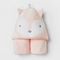 Baby Fox Hooded Bath Towel - Cloud Island™ Pink