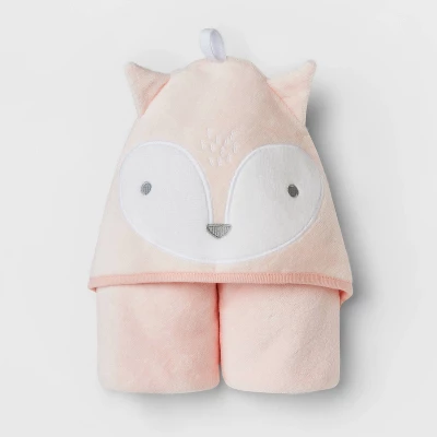 Baby Fox Hooded Bath Towel - Cloud Island™ Pink 3 Baby Fox Hooded Bath Towel - Cloud Island™ Pink