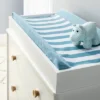 Wipeable Changing Pad Cover - Blue And White Stripes - Cloud Island™ -Cloud Island™ GUEST 5c0ac18e da73 45f1 9734 c8a3a778d0bb
