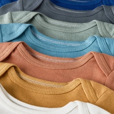Baby 7pk Short Sleeve Bodysuit - Cloud Island™ Orange 4 Baby 7pk Short Sleeve Bodysuit - Cloud Island™ Orange - Image 2