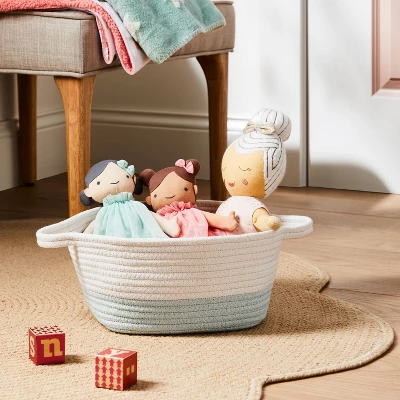 Square Coiled Rope Bin With Color Band - Cloud Island™ 3 Square Coiled Rope Bin With Color Band - Cloud Island™