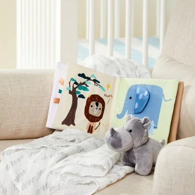 Baby Soft Book And Plush Rhino - Cloud Island™ 3 Baby Soft Book And Plush Rhino - Cloud Island™