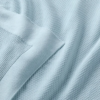 Seed Stitch Sweater Knit Baby Blanket - Light Blue - Cloud Island™ 4 Seed Stitch Sweater Knit Baby Blanket - Light Blue - Cloud Island™ - Image 2