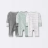 Baby 3pk Basic Romper - Cloud Island™ Gray Preemie 1 Baby 3pk Basic Romper - Cloud Island™ Gray Preemie -Cloud Island™ GUEST 745deae8 48ce 41a0 a53d faf16b0bf20a