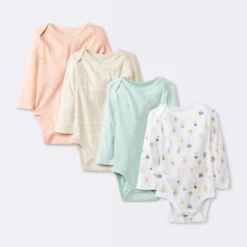 Baby Girls' 4pk Long Sleeve Bodysuit - Cloud Island™ Floral -Cloud Island™ GUEST 781c0bda 6cef 47fb a258 5c53c63959e1
