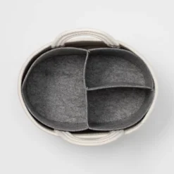 Coiled Rope Diaper Caddy With Dividers - Cloud Island™ Cream -Cloud Island™ GUEST 7f5e960b d644 465e 8a6b 1a2091651e69