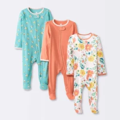 Baby Girls' 3pk Tight Fit Zip-Up Sleep N' Play - Cloud Island™ -Cloud Island™ GUEST 8e1a68bb f8ca 4f42 8db5 f3be79f33ab5