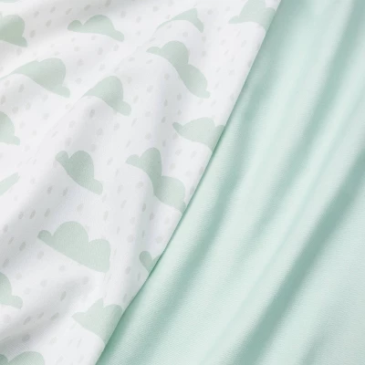Fitted Crib Sheet - Cloud Island™ - Clouds/Mint - 2pk 3 Fitted Crib Sheet - Cloud Island™ - Clouds/Mint - 2pk