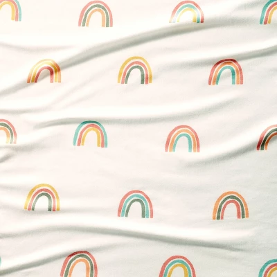 Polyester Rayon Fitted Crib Sheet - Rainbows - Cloud Island™ 4 Polyester Rayon Fitted Crib Sheet - Rainbows - Cloud Island™ - Image 2