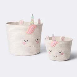 Coiled Rope Medium Round Storage Decorative Basket - Unicorn - Cloud Island™ 7 Coiled Rope Medium Round Storage Decorative Basket - Unicorn - Cloud Island™ -Cloud Island™ GUEST dc09bb33 1873 4ba5 b74a 5dac09679ff1