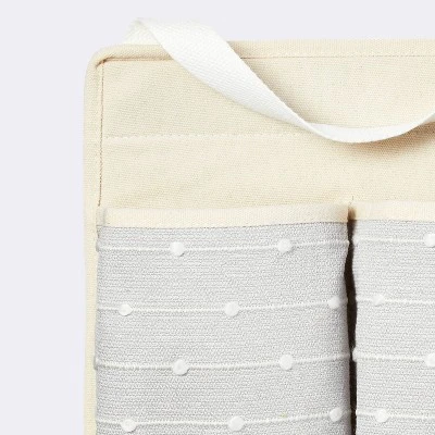 Wall Hanging Storage With Slub Stitching - Gray - Cloud Island™ 4 Wall Hanging Storage With Slub Stitching - Gray - Cloud Island™ - Image 2