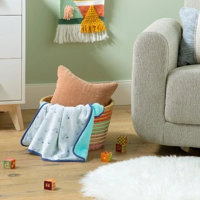 Baby Jersey Knit Blanket - Cloud Island™ Blue 3 Baby Jersey Knit Blanket - Cloud Island™ Blue