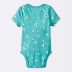 New Products 7 Baby Girls' 4pk Short Sleeve Bodysuit - Cloud Island™ Floral